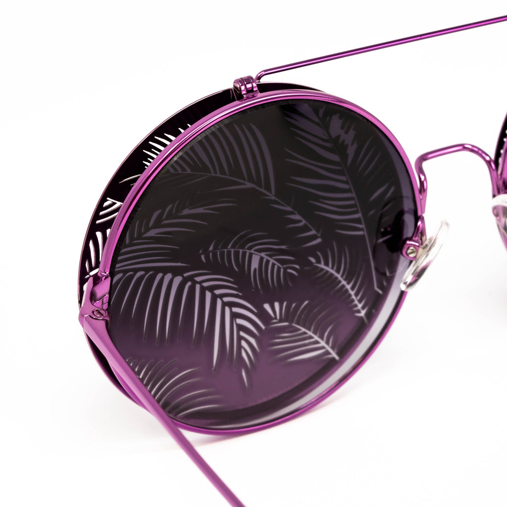 Matthew Williamson x Linda Farrow Purple Flip-up Sunglasses