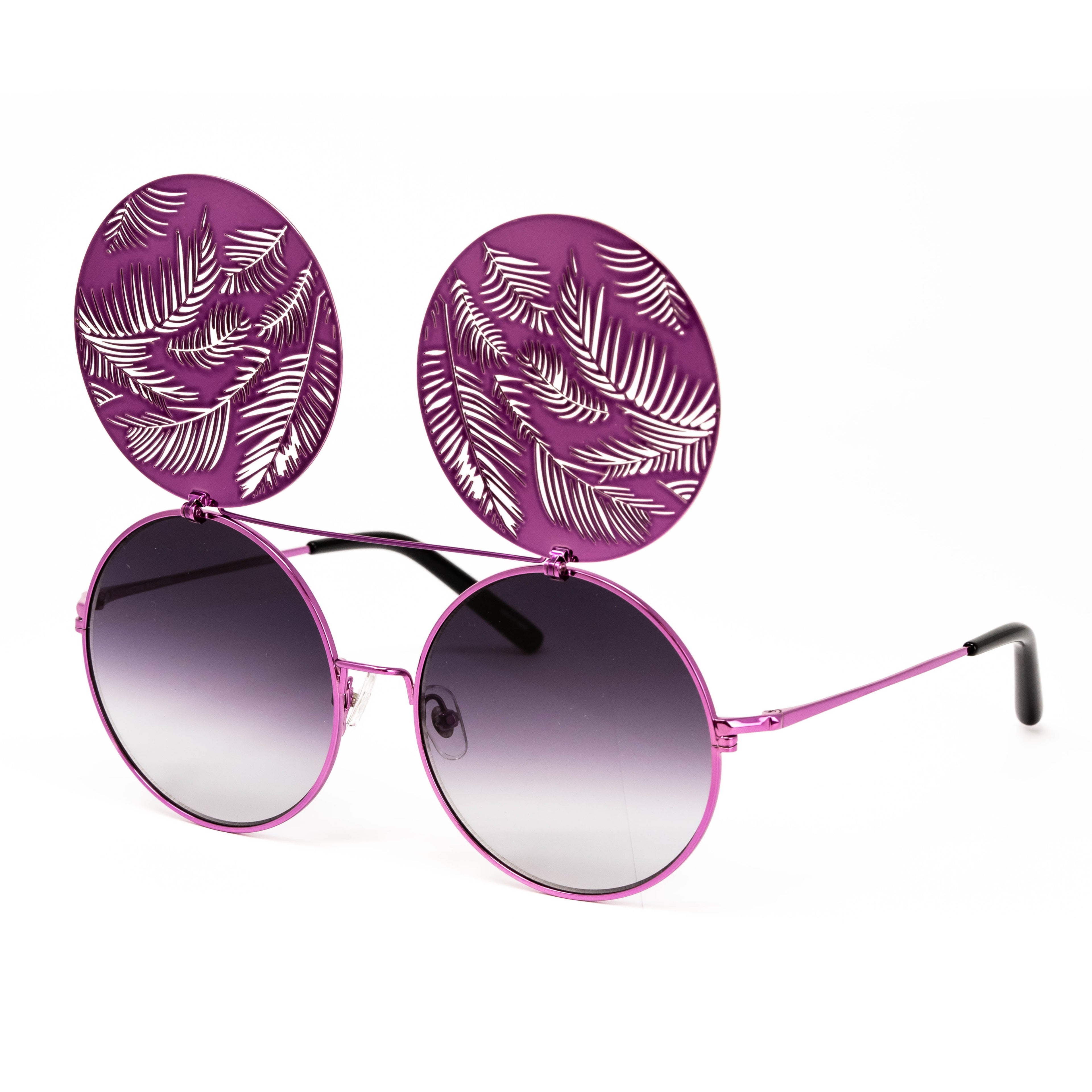 Matthew Williamson x Linda Farrow Purple Flip-up Sunglasses