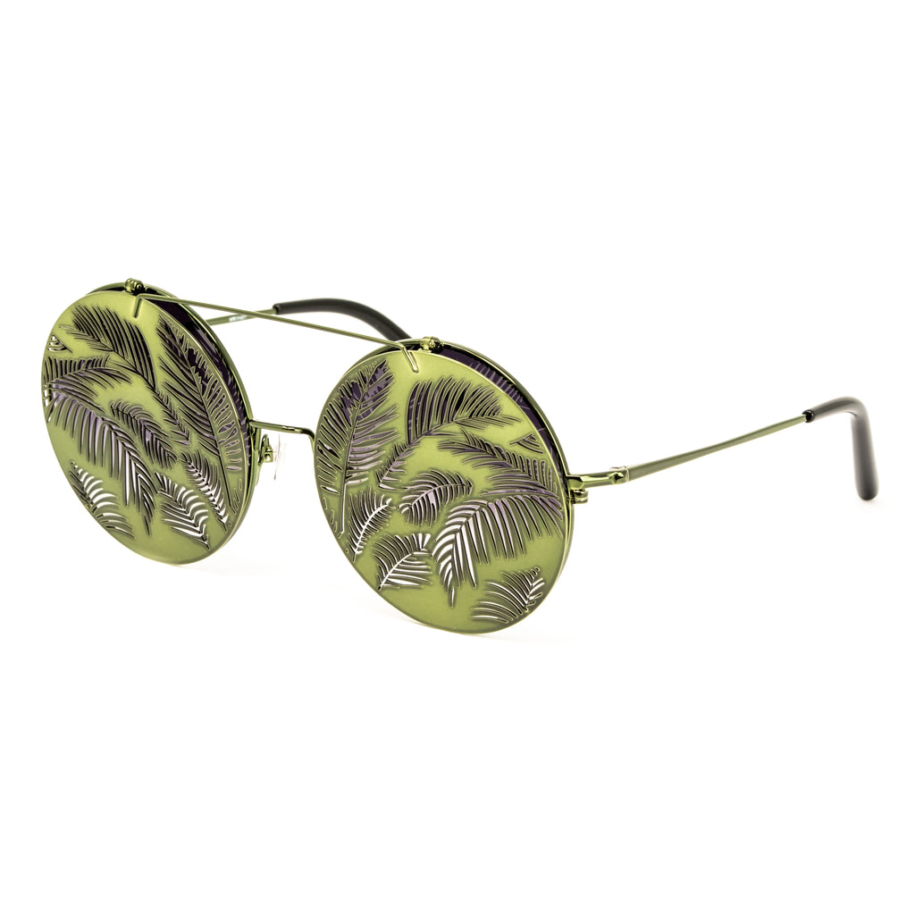 Matthew Williamson x Linda Farrow Green Sunglasses