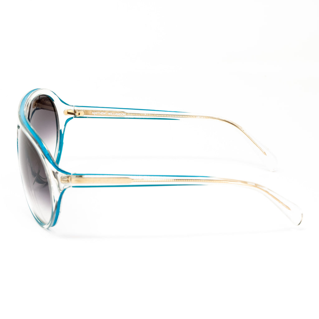 Matthew Williamson x Linda Farrow Blue Sunglasses