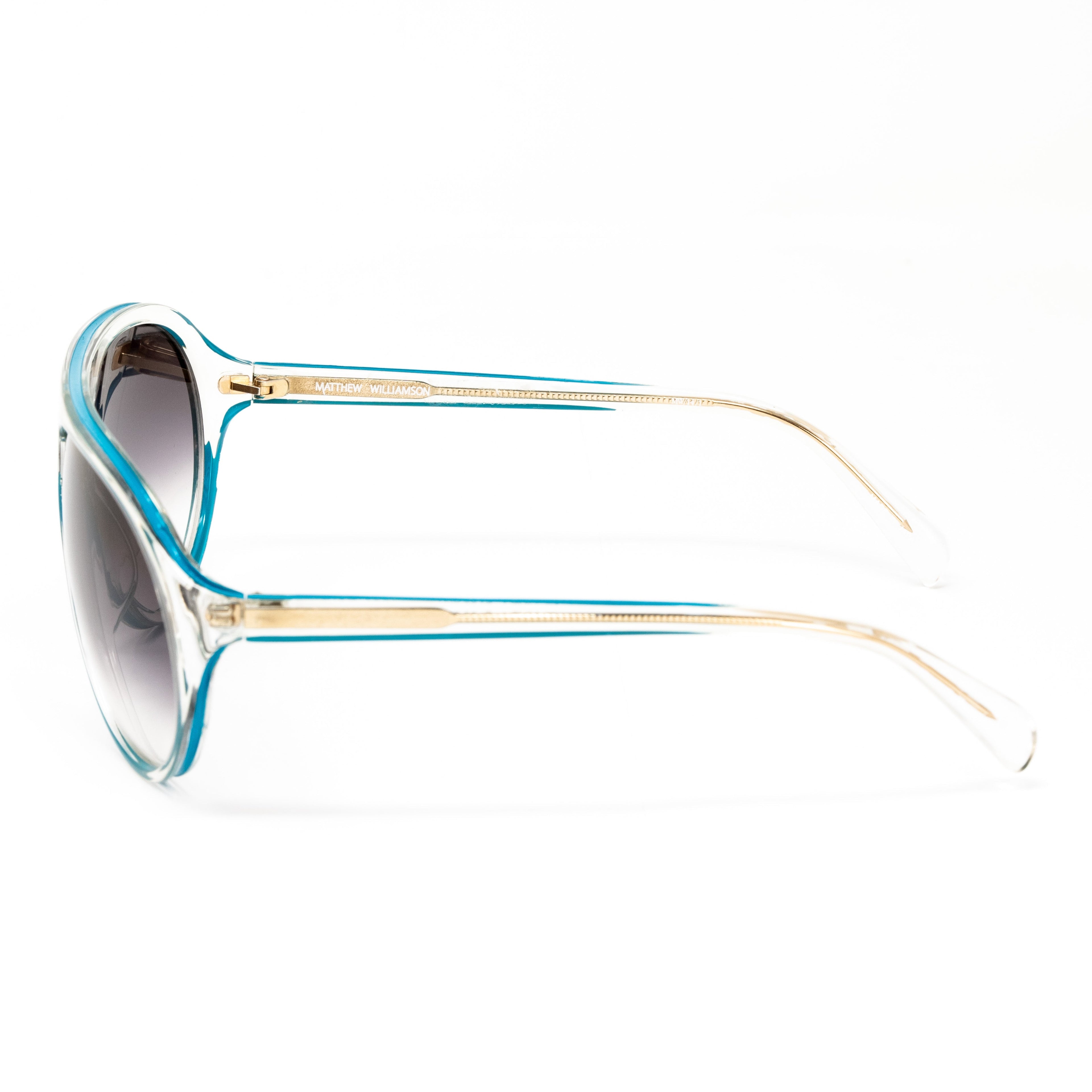 Matthew Williamson x Linda Farrow Blue Sunglasses
