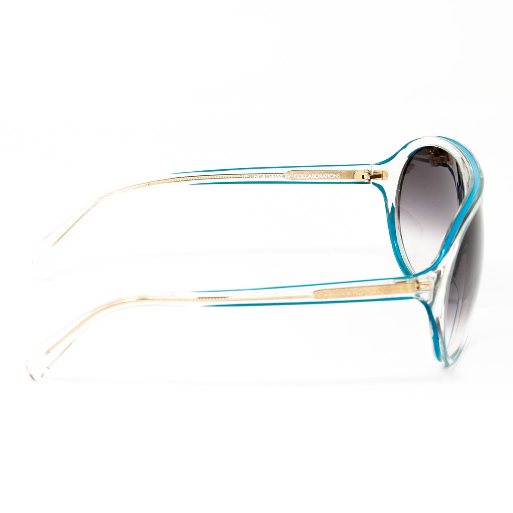 Matthew Williamson x Linda Farrow Blue Sunglasses