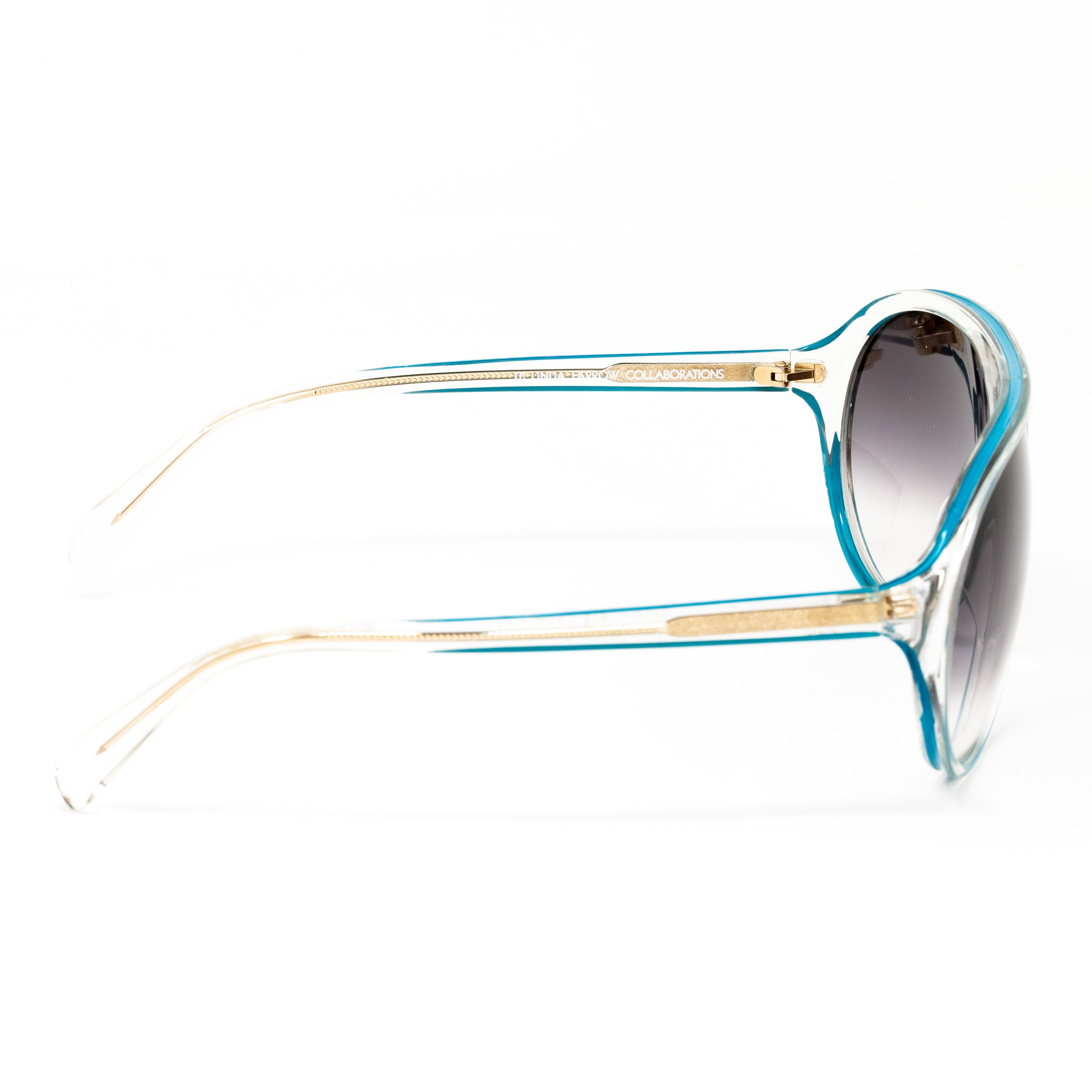 Matthew Williamson x Linda Farrow Blue Sunglasses