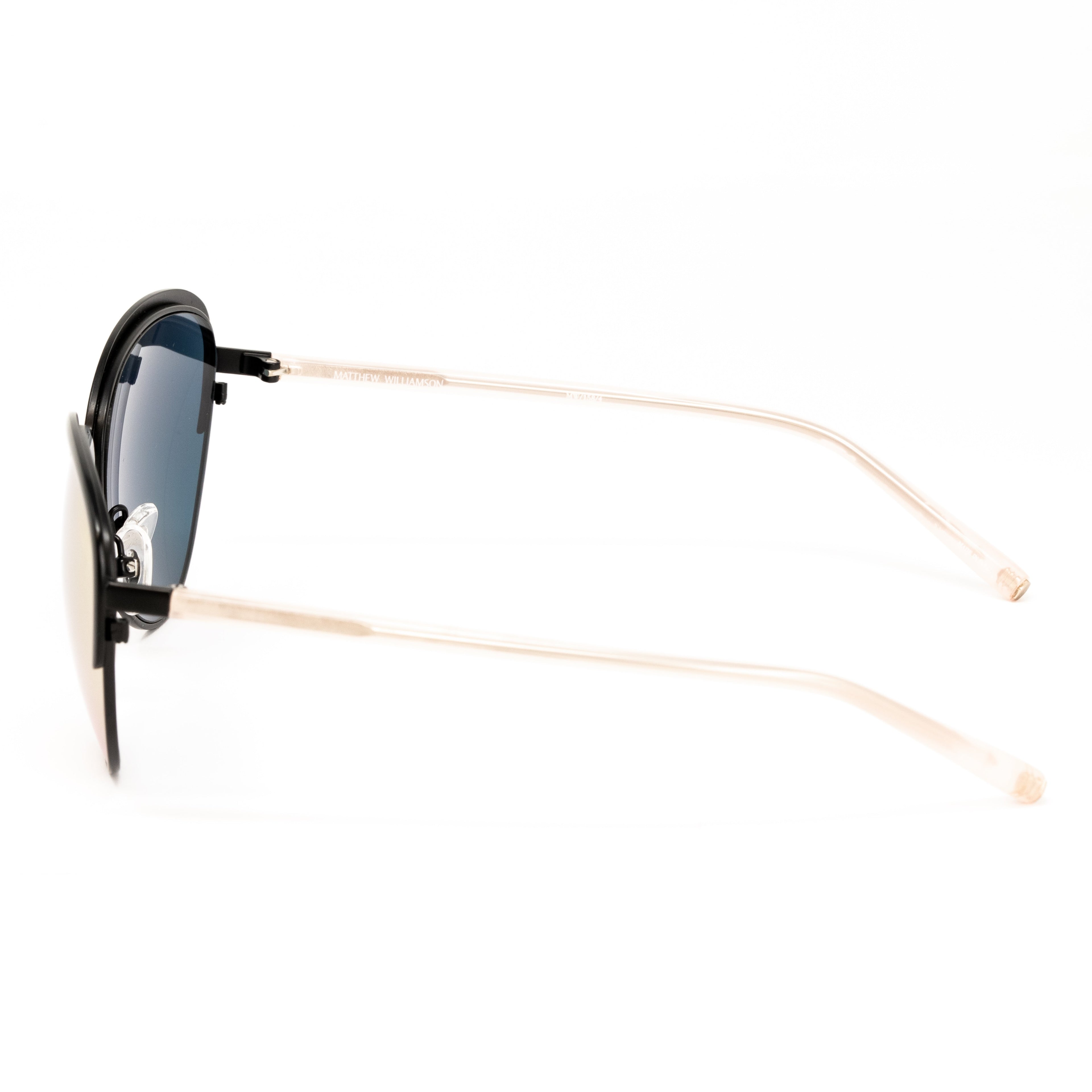 Matthew Williamson x Linda Farrow Black and Clear Sunglasses