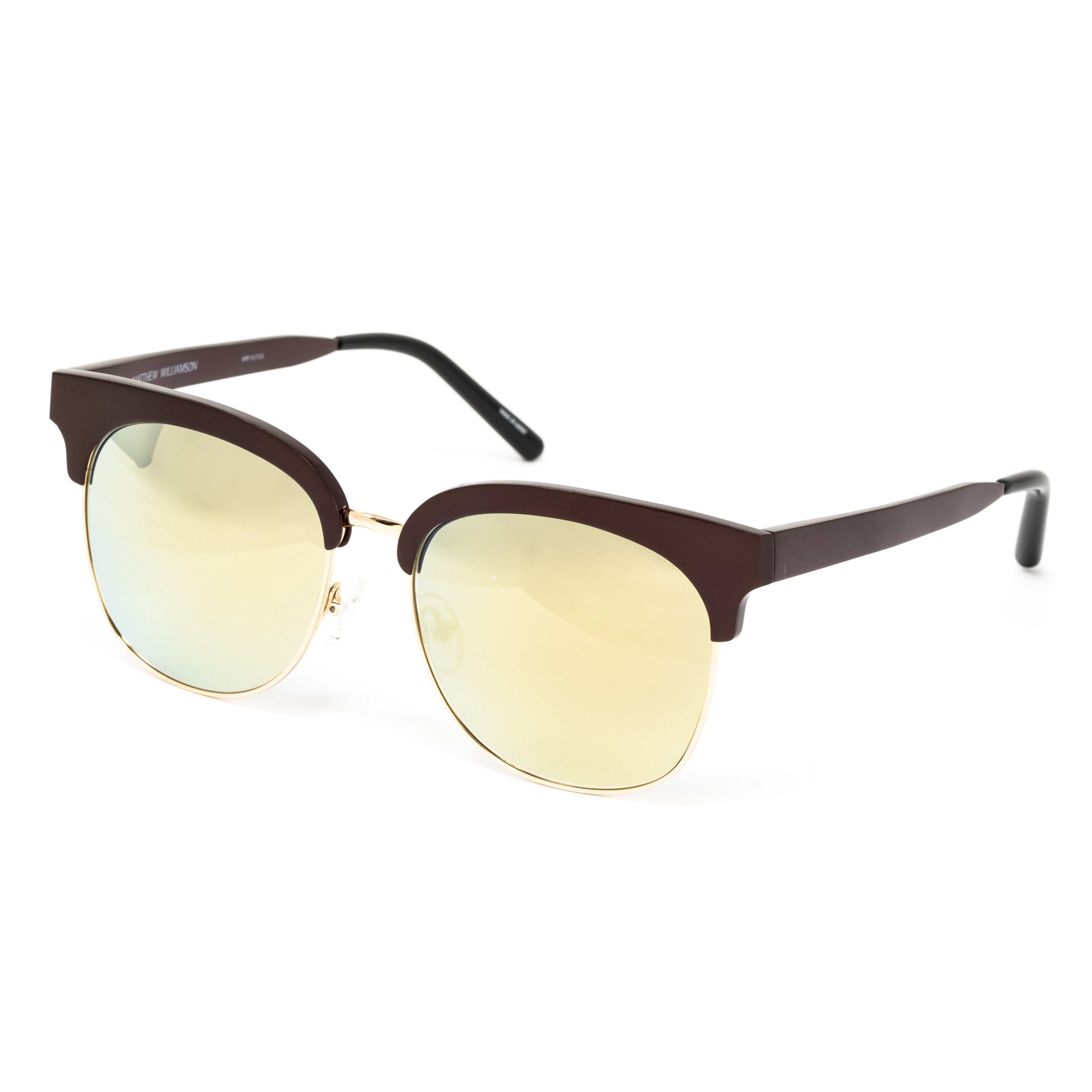 Matthew Williamson x Linda Farrow Brown Sunglasses