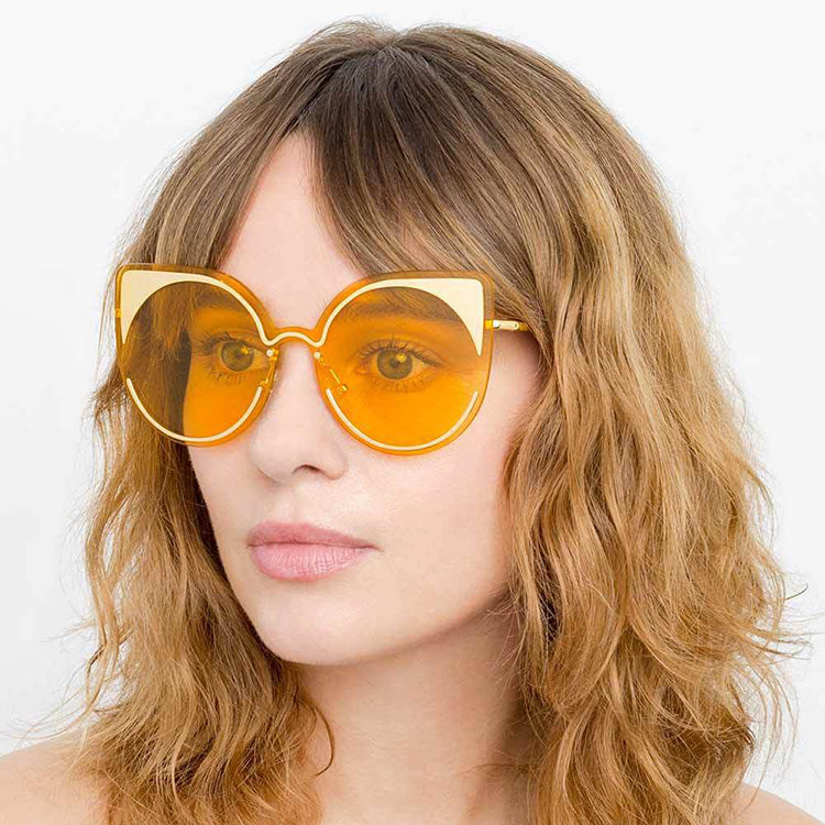 Matthew Williamson x Linda Farrow Yellow Sunglasses