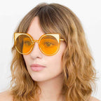 Matthew Williamson x Linda Farrow Yellow Sunglasses