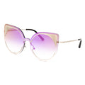 Matthew Williamson x Linda Farrow Purple Cat-eye Sunglasses