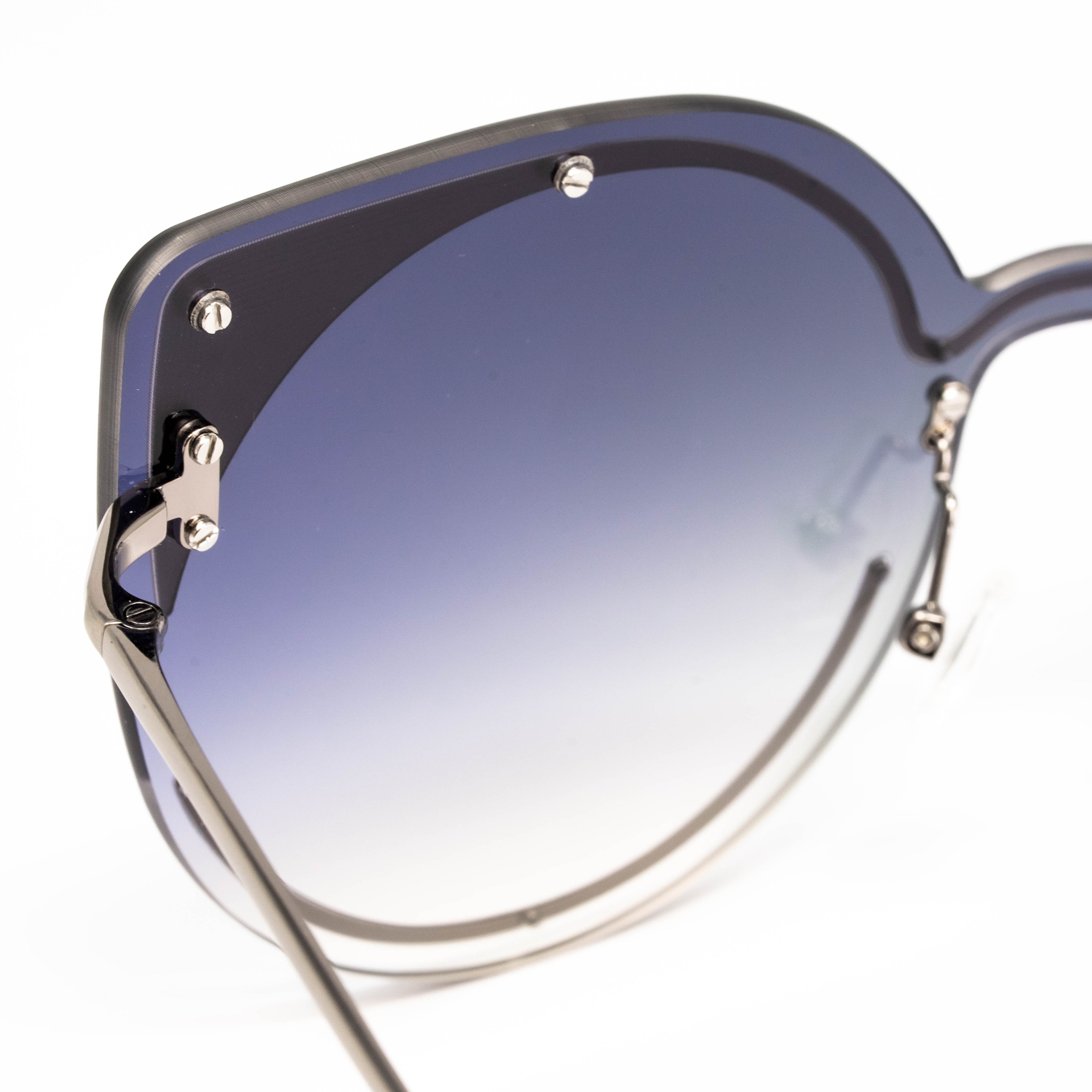 Matthew Williamson x Linda Farrow Purple Cat-eye Sunglasses