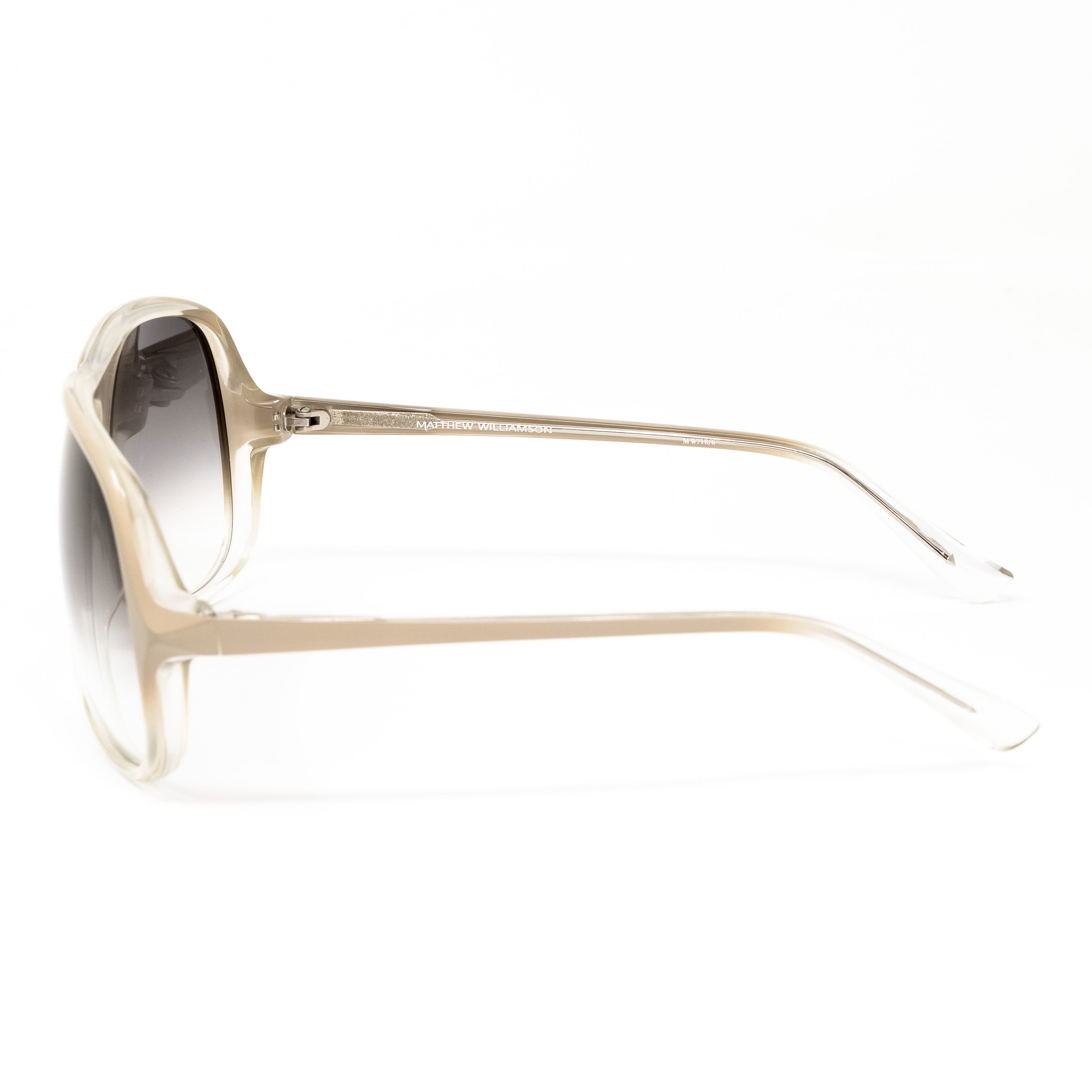 Matthew Williamson x Linda Farrow Cream Sunglasses
