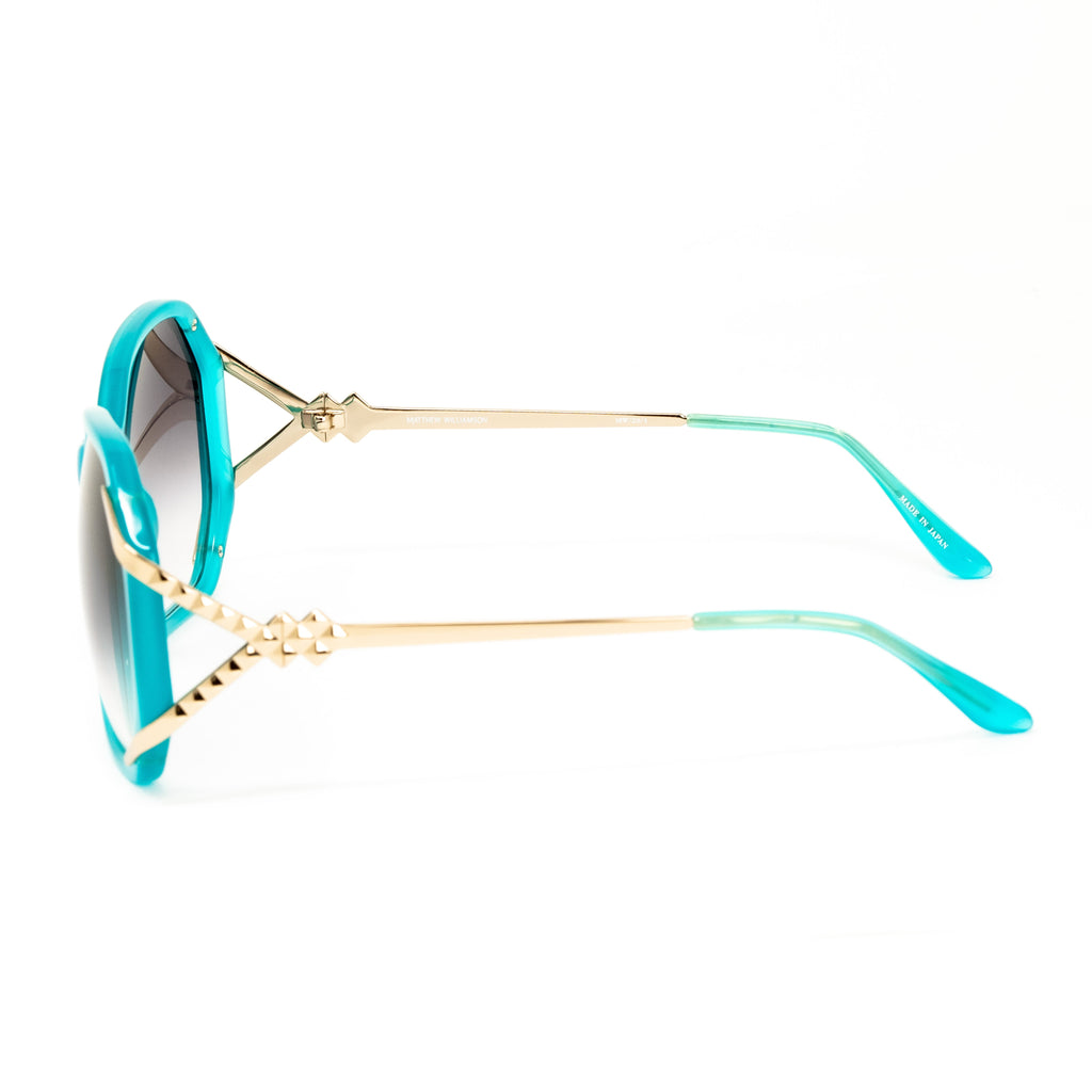 Matthew Williamson x Linda Farrow Blue Sunglasses