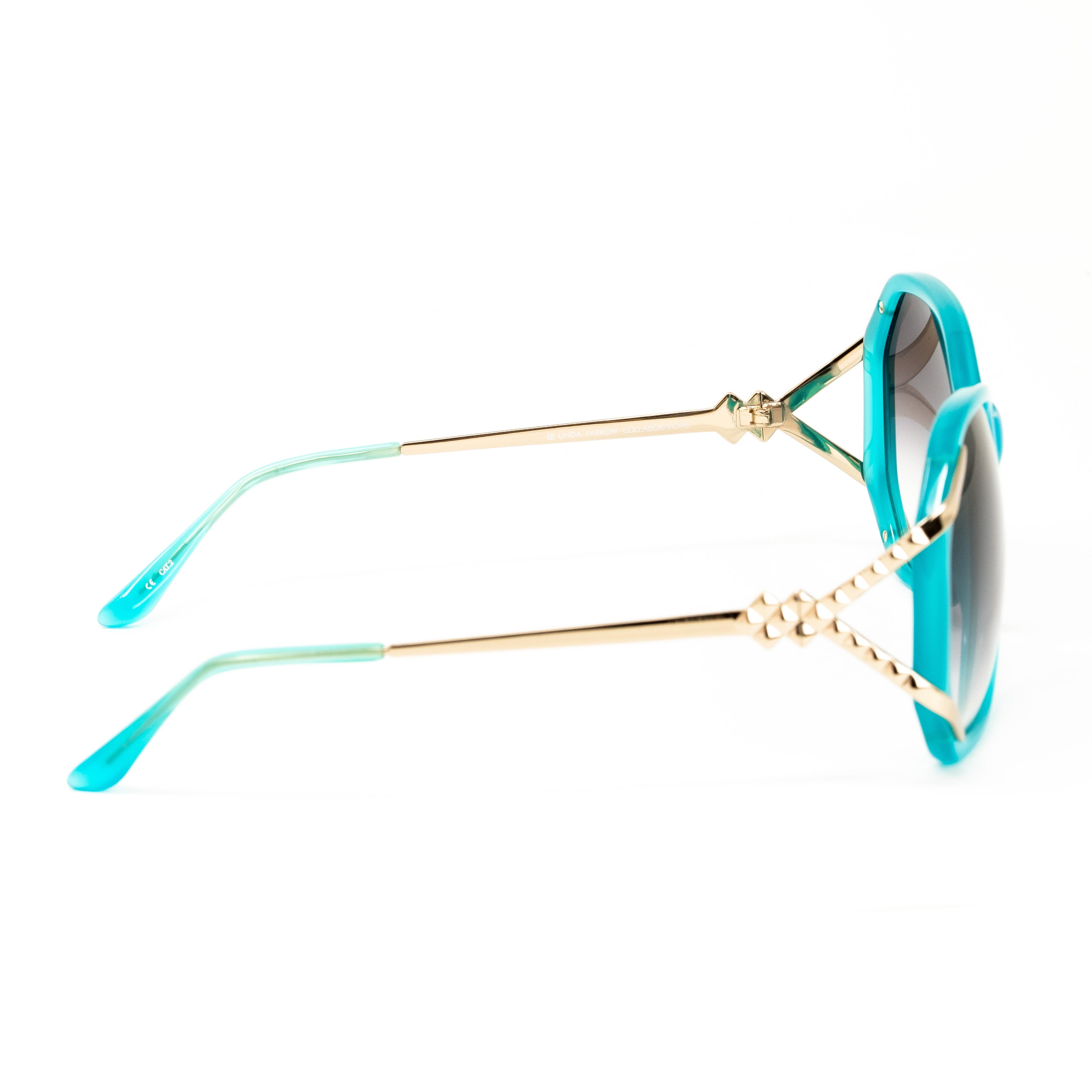 Matthew Williamson x Linda Farrow Blue Sunglasses