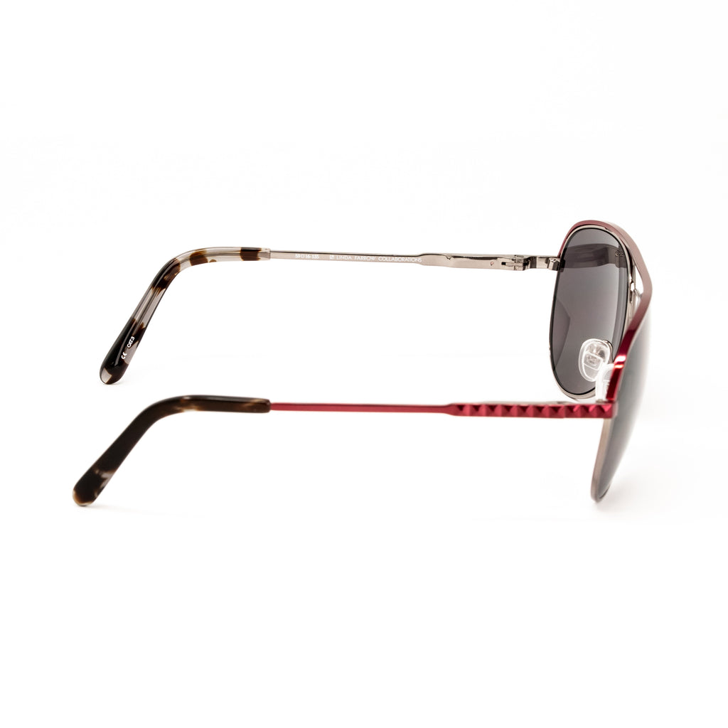 Matthew Williamson x Linda Farrow Burgundy Sunglasses