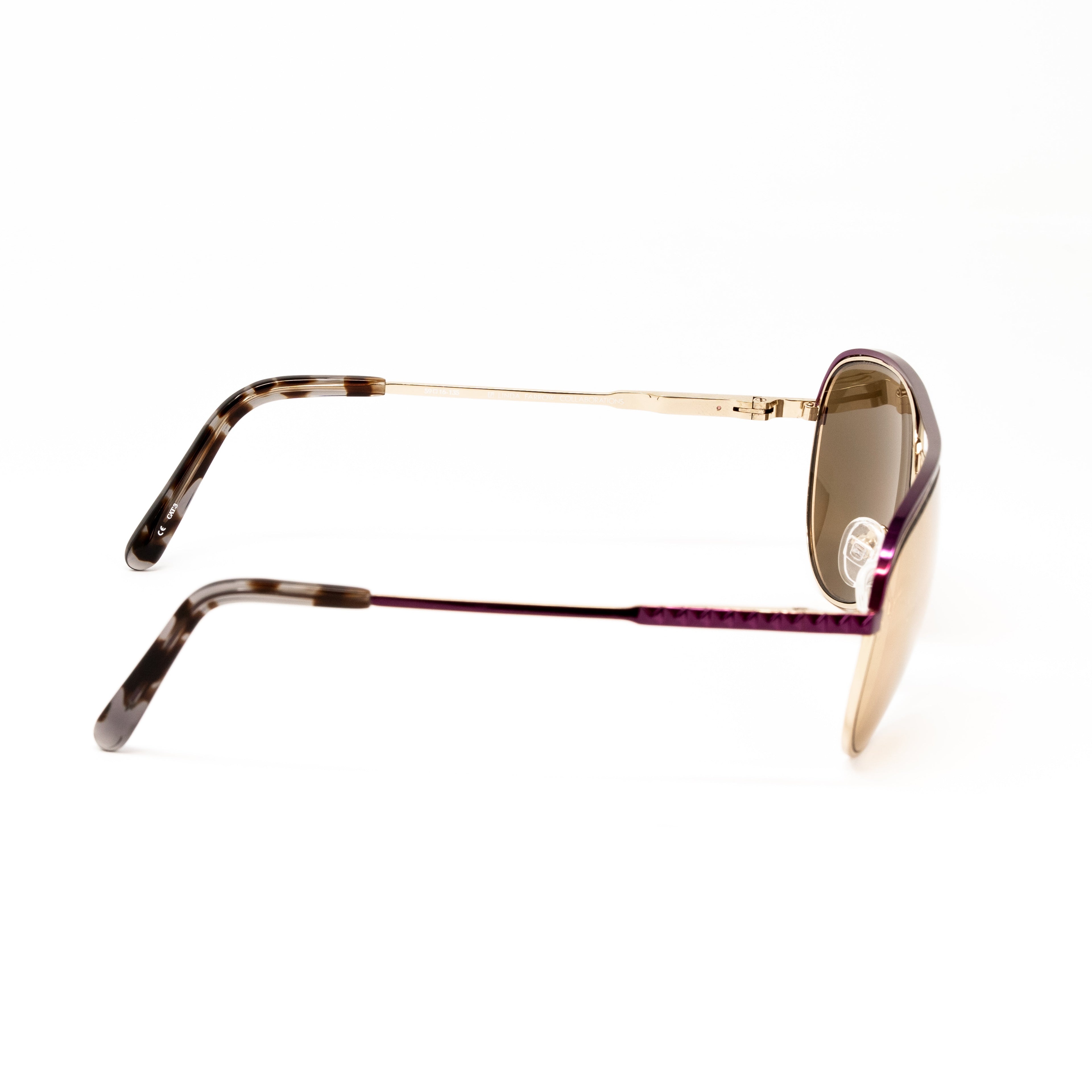Matthew Williamson x Linda Farrow Gold Mirror Sunglasses