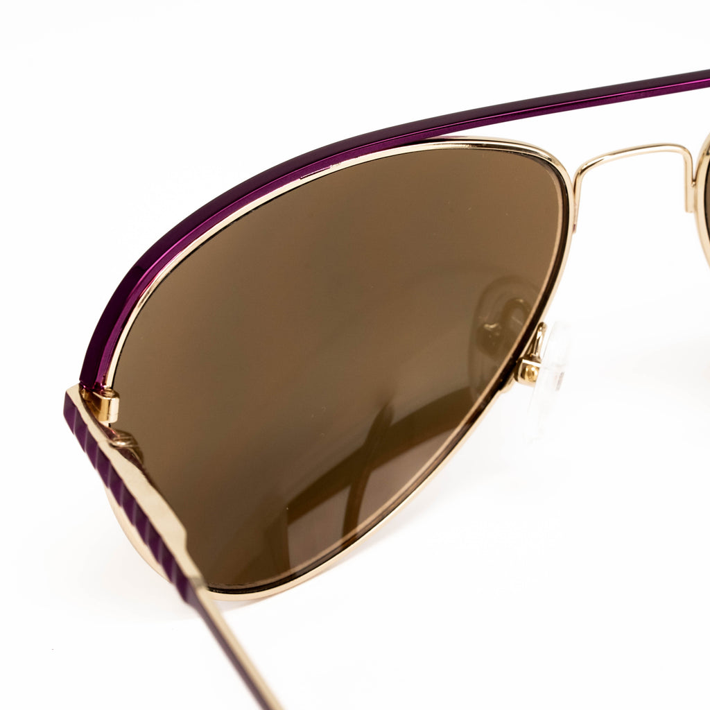 Matthew Williamson x Linda Farrow Gold Mirror Sunglasses