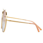 Matthew Williamson x Linda Farrow Gold Sunglasses