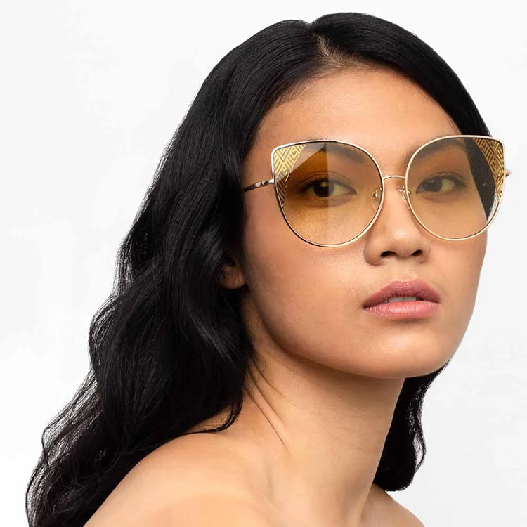 Matthew Williamson x Linda Farrow Yellow Sunglasses