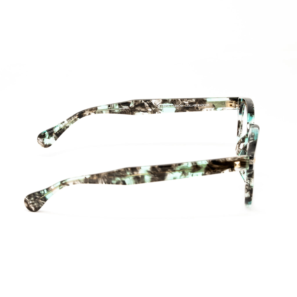 Matthew Williamson x Linda Farrow Green and Black Eyeglasses