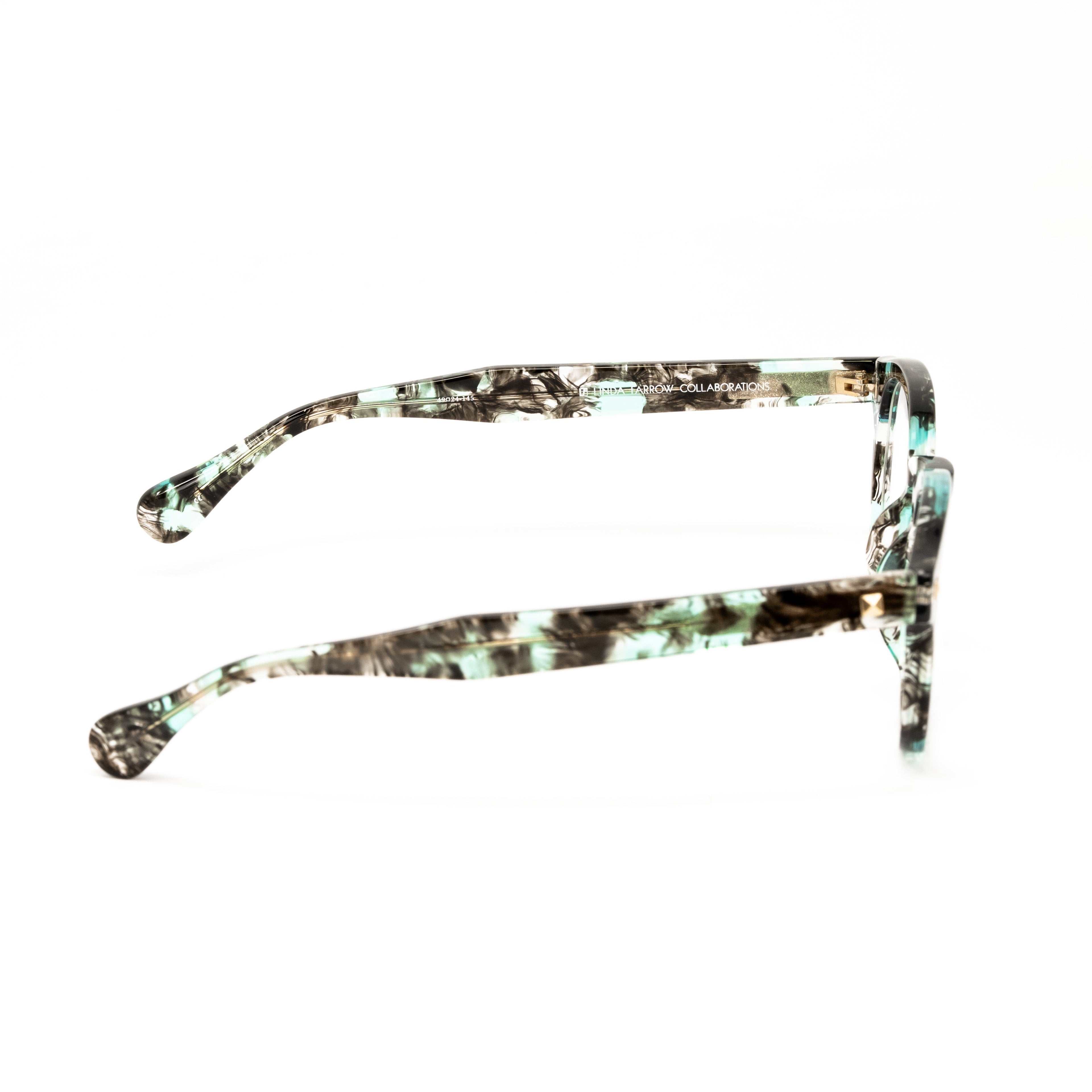 Matthew Williamson x Linda Farrow Green and Black Eyeglasses
