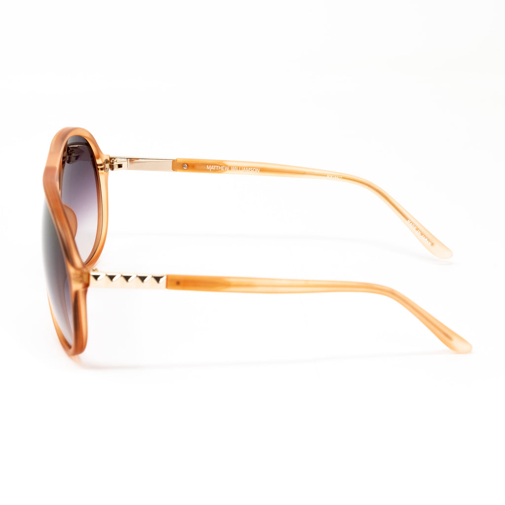 Matthew Williamson x Linda Farrow Orange Sunglasses