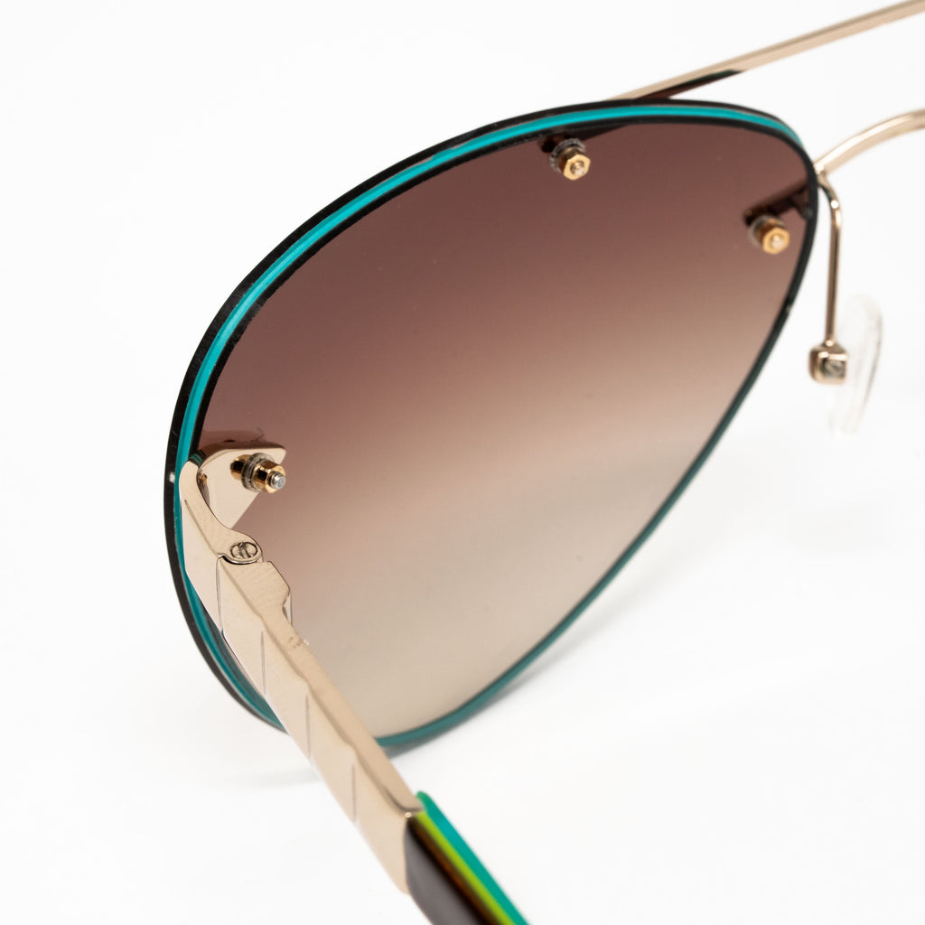 Matthew Williamson x Linda Farrow Brown Sunglasses