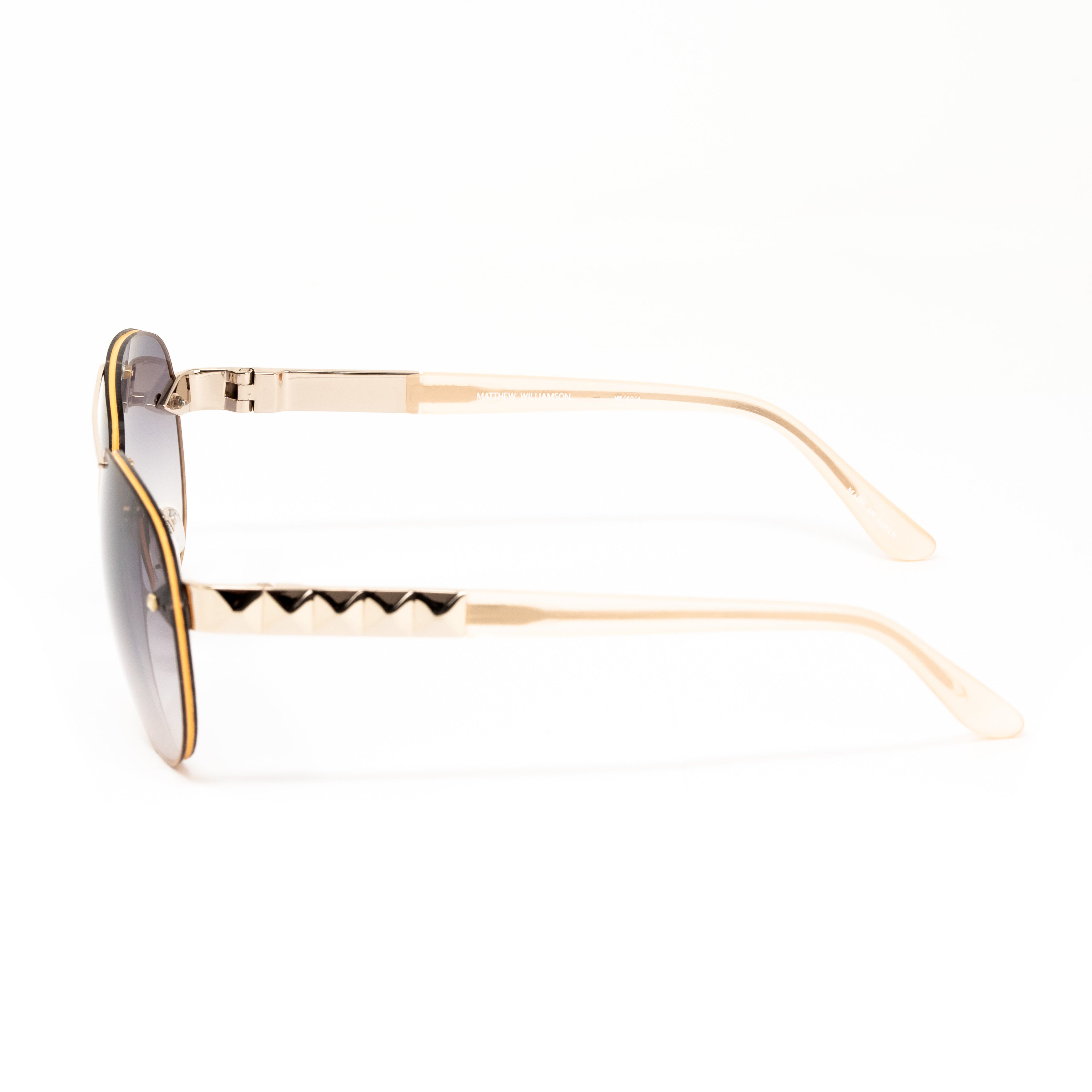 Matthew Williamson x Linda Farrow Gold Sunglasses