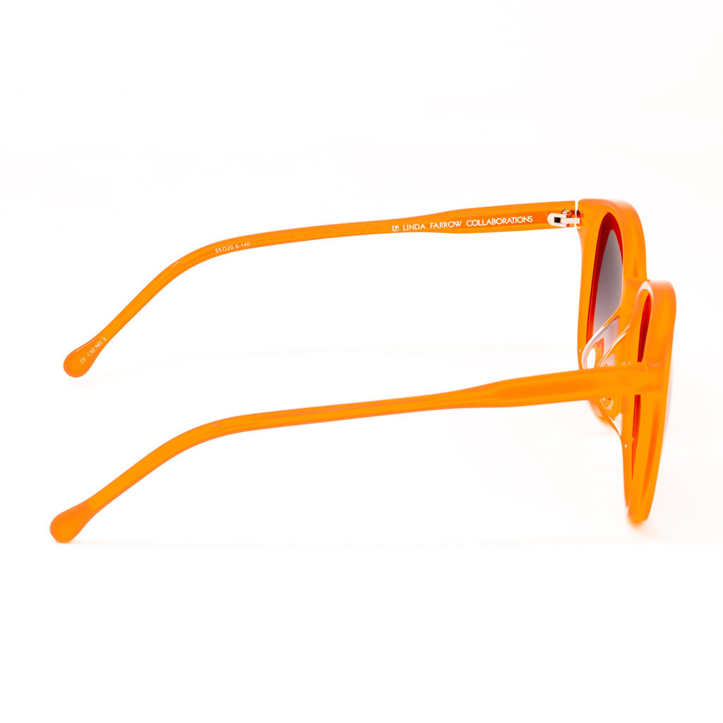 Matthew Williamson x Linda Farrow Orange Sunglasses