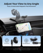 Anker Nano Wireless Car Charger (Magnetic, Detachable Pad) and Anker 140W 2-in-1 USB-C to USB-C Cable