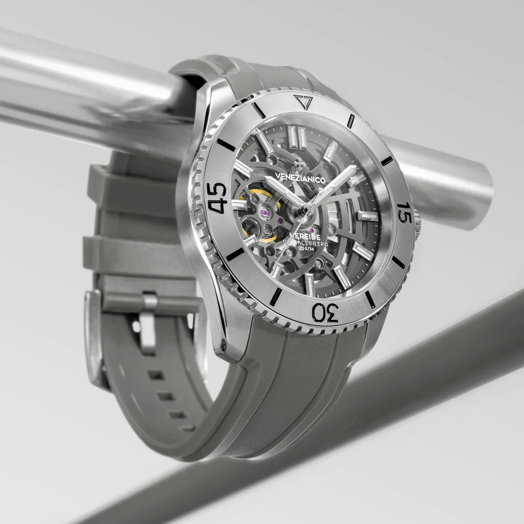 Venezianico Automatic Watch Nereide UltraLeggero 42 Skeleton Grey