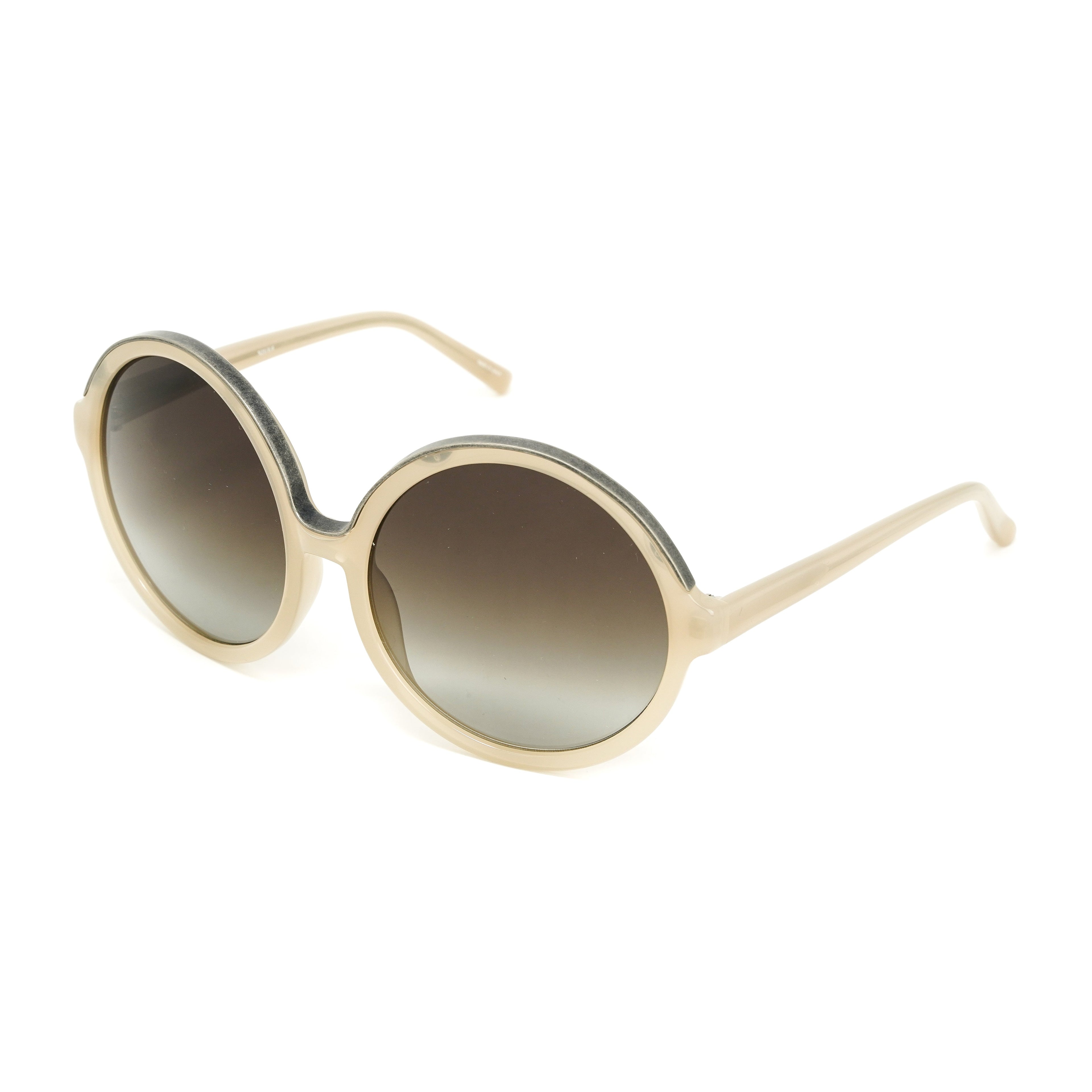 No. 21 Women's Sunglasses Round Beige Grey