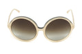 No. 21 Women's Sunglasses Round Beige Grey
