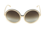 No. 21 Women's Sunglasses Round Beige Grey