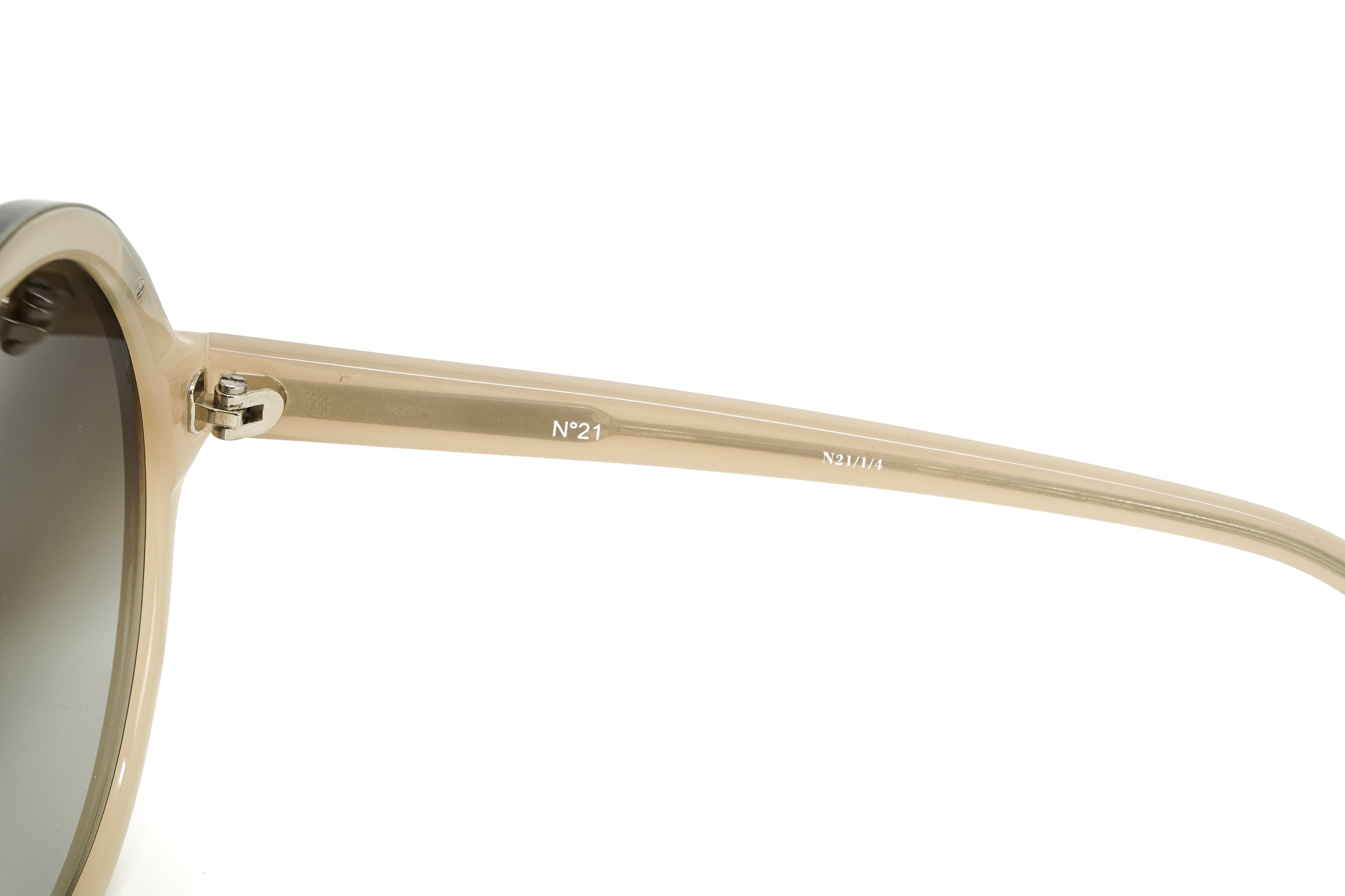 No. 21 Women's Sunglasses Round Beige Grey