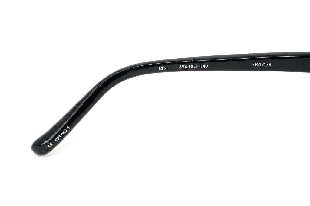No. 21 Women's Sunglasses Round Black Yellow Gold