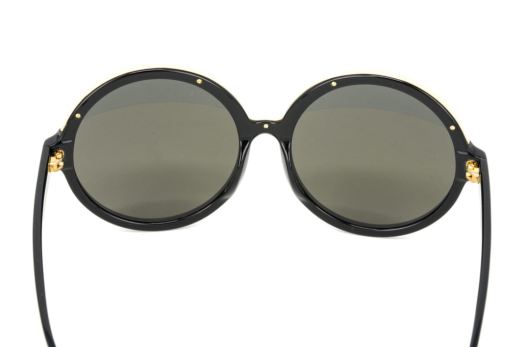 No. 21 Women's Sunglasses Round Black Yellow Gold