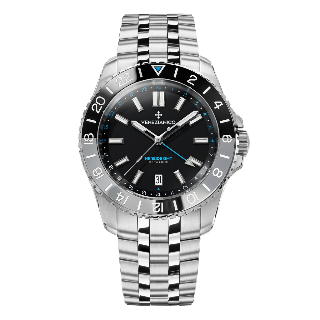 Venezianico Nereide GMT Ceratung Black Automatic Men's Watch