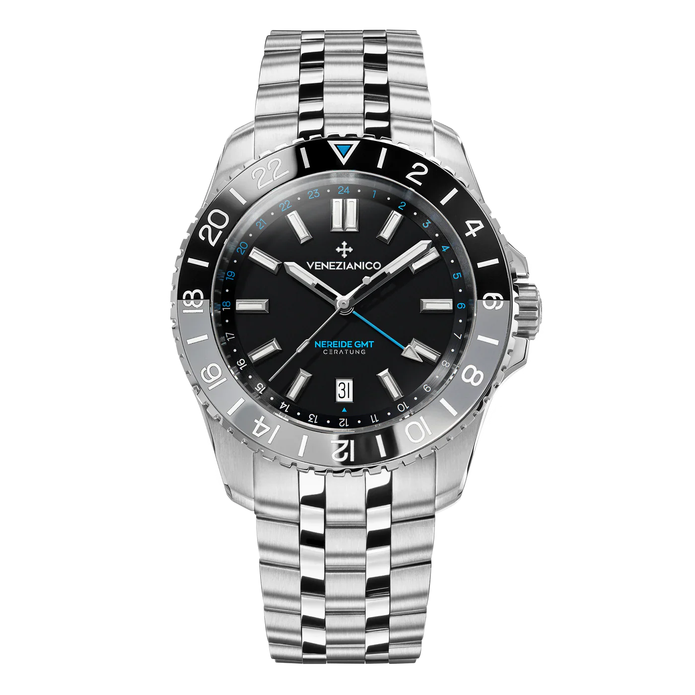 Venezianico Nereide GMT Ceratung Black Automatic Men's Watch
