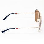 Orlebar Brown x Linda Farrow Brown Sunglasses
