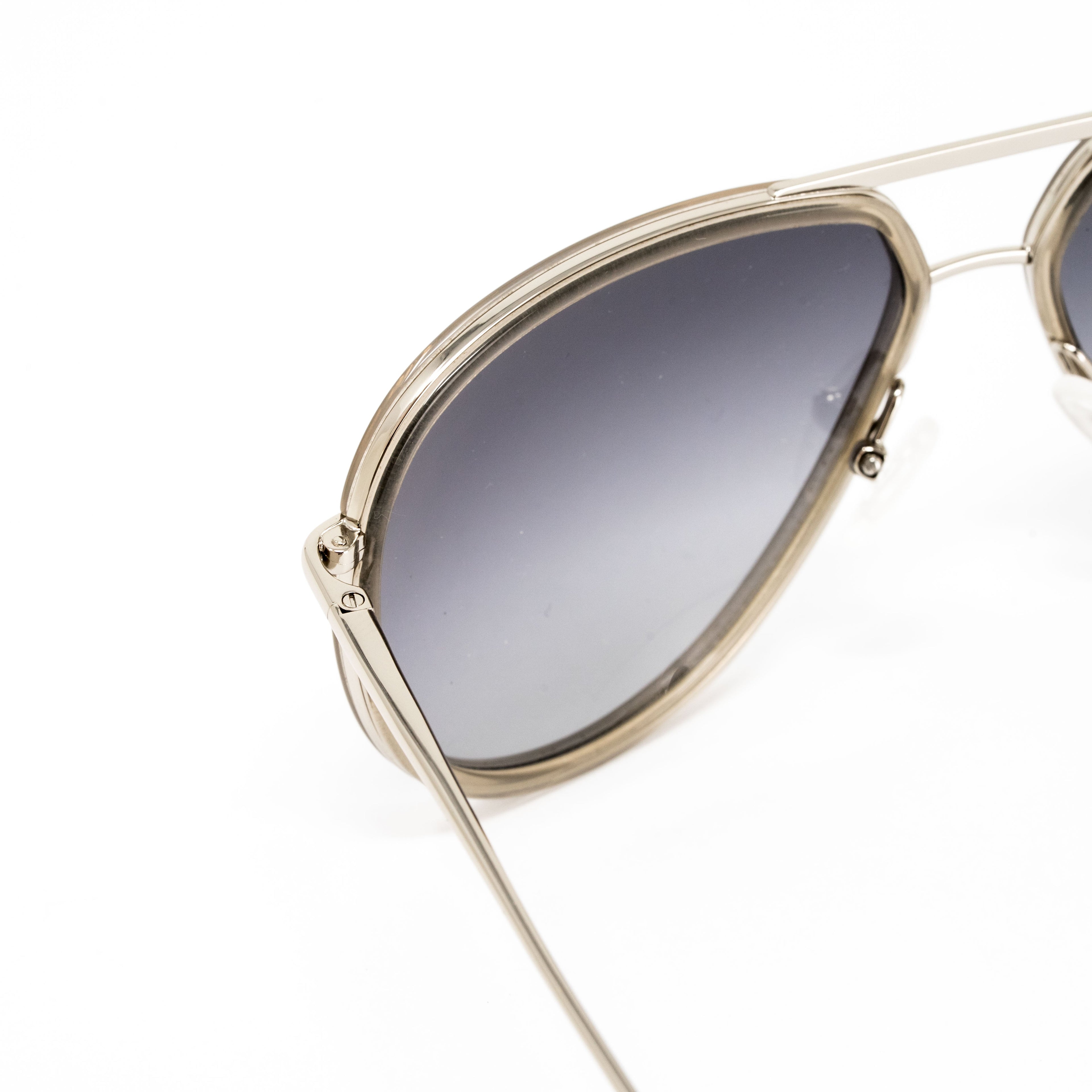 Orlebar Brown x Linda Farrow Grey Sunglasses