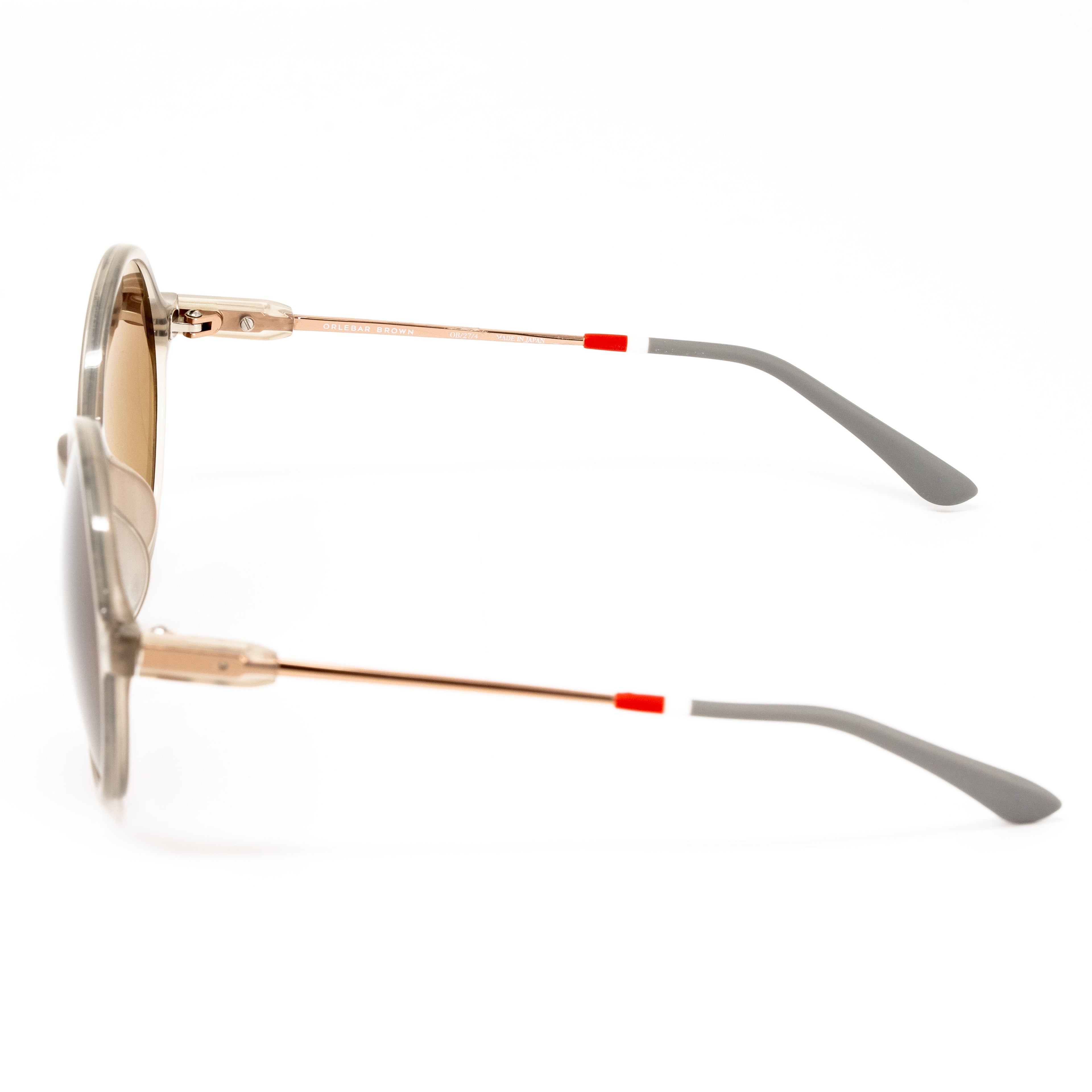 Orlebar Brown x Linda Farrow Brown Sunglasses