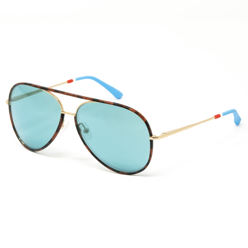 Orlebar Brown x Linda Farrow Blue Sunglasses