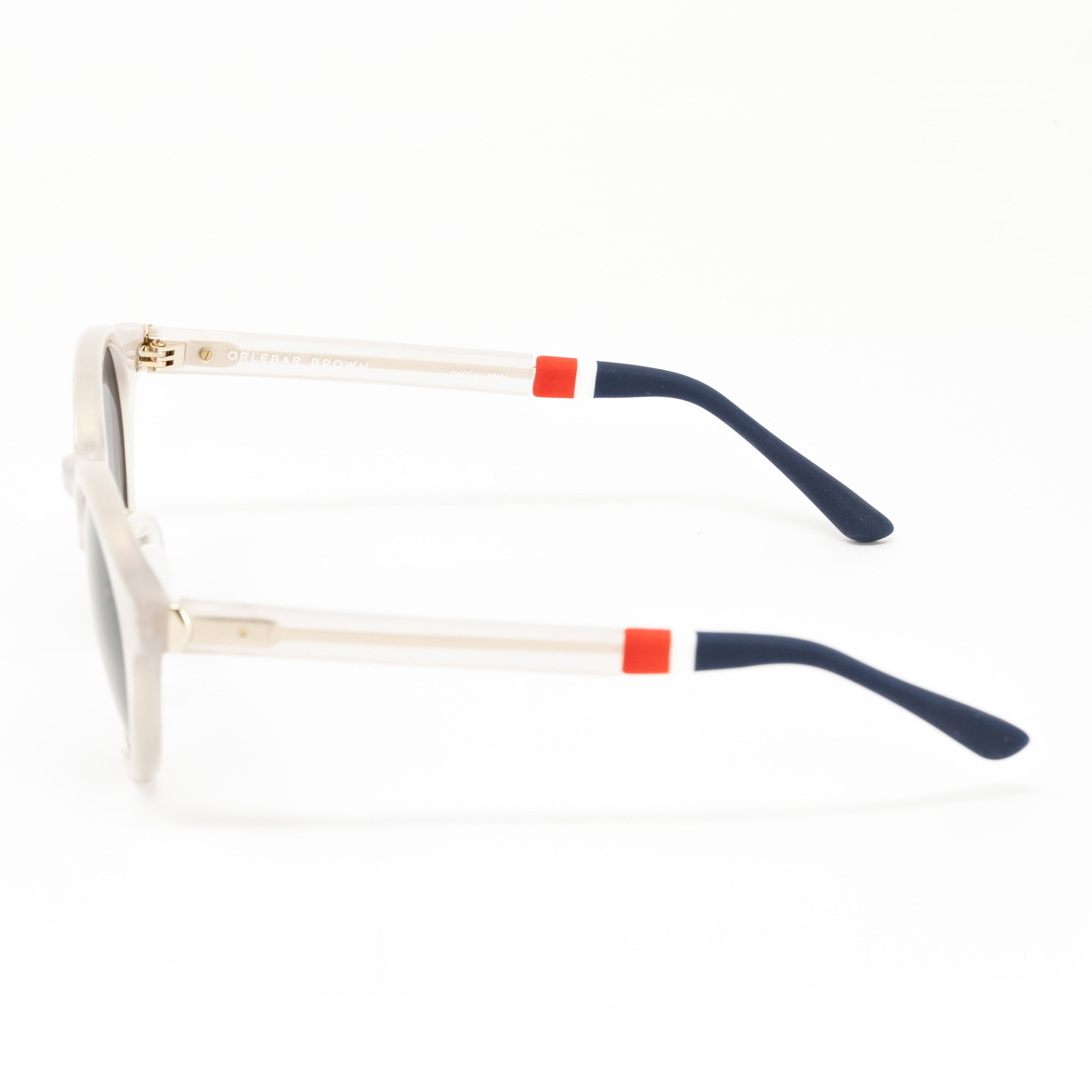 Orlebar Brown x Linda Farrow White Sunglasses