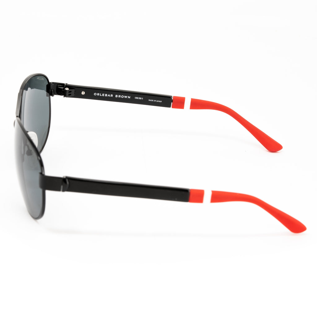 Orlebar Brown x Linda Farrow Black Sunglasses