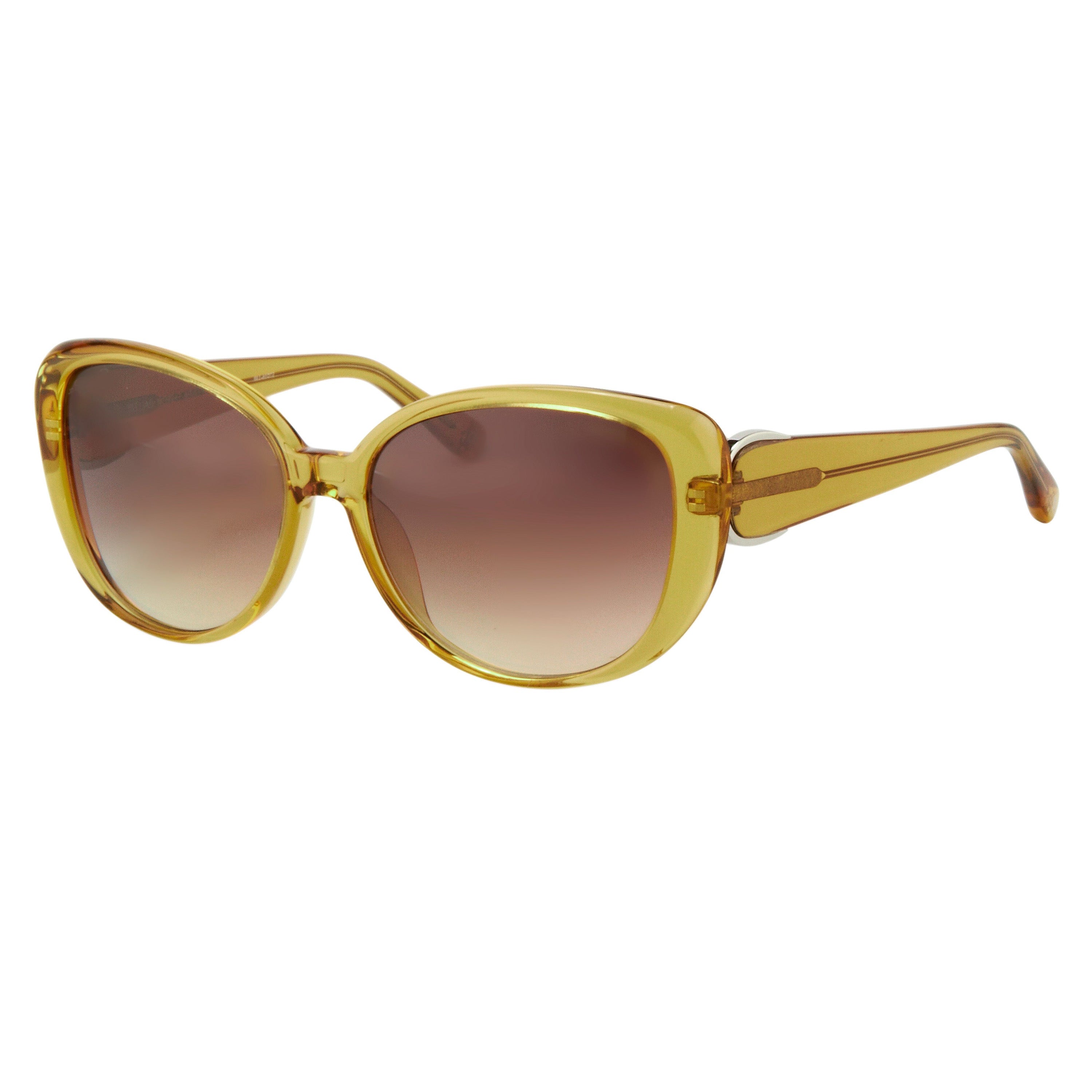 Oscar De La Renta x Linda Farrow Honey-toned Sunglasses