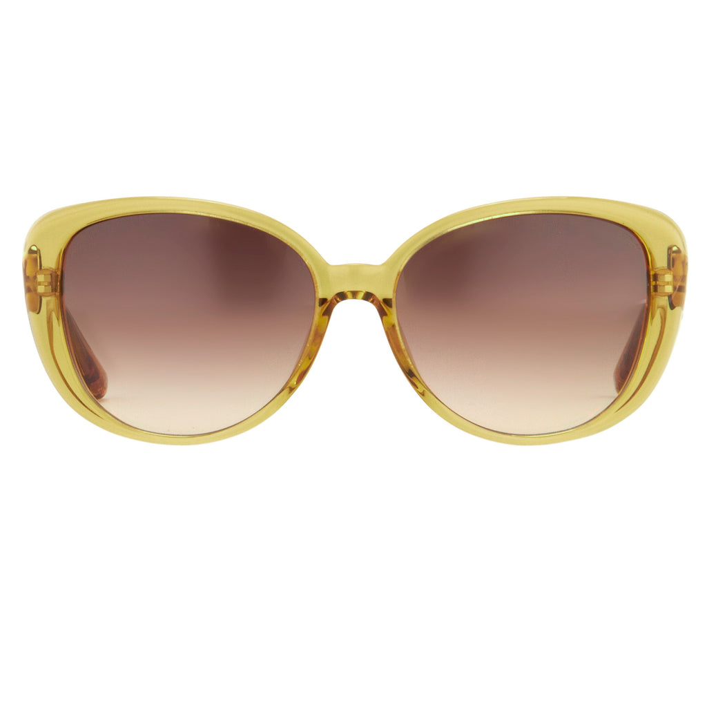 Oscar De La Renta x Linda Farrow Honey-toned Sunglasses