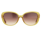 Oscar De La Renta x Linda Farrow Honey-toned Sunglasses
