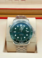 Omega Seamaster Diver 300M Co-Axial Master Chronometer Watch - 42 mm Steel Case - Green Ceramic Dial - 210.30.42.20.10.001