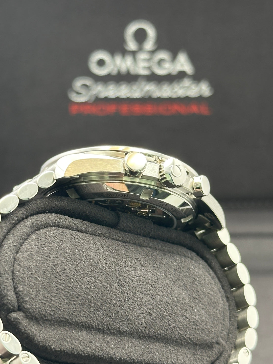 Omega Speedmaster Moon Professional Co-Axial Master Chronometer Chronograph  - 42 mm Steel Case - Reverse Panda Black Dial White Sub Dials - 310.30.42.50.01.004