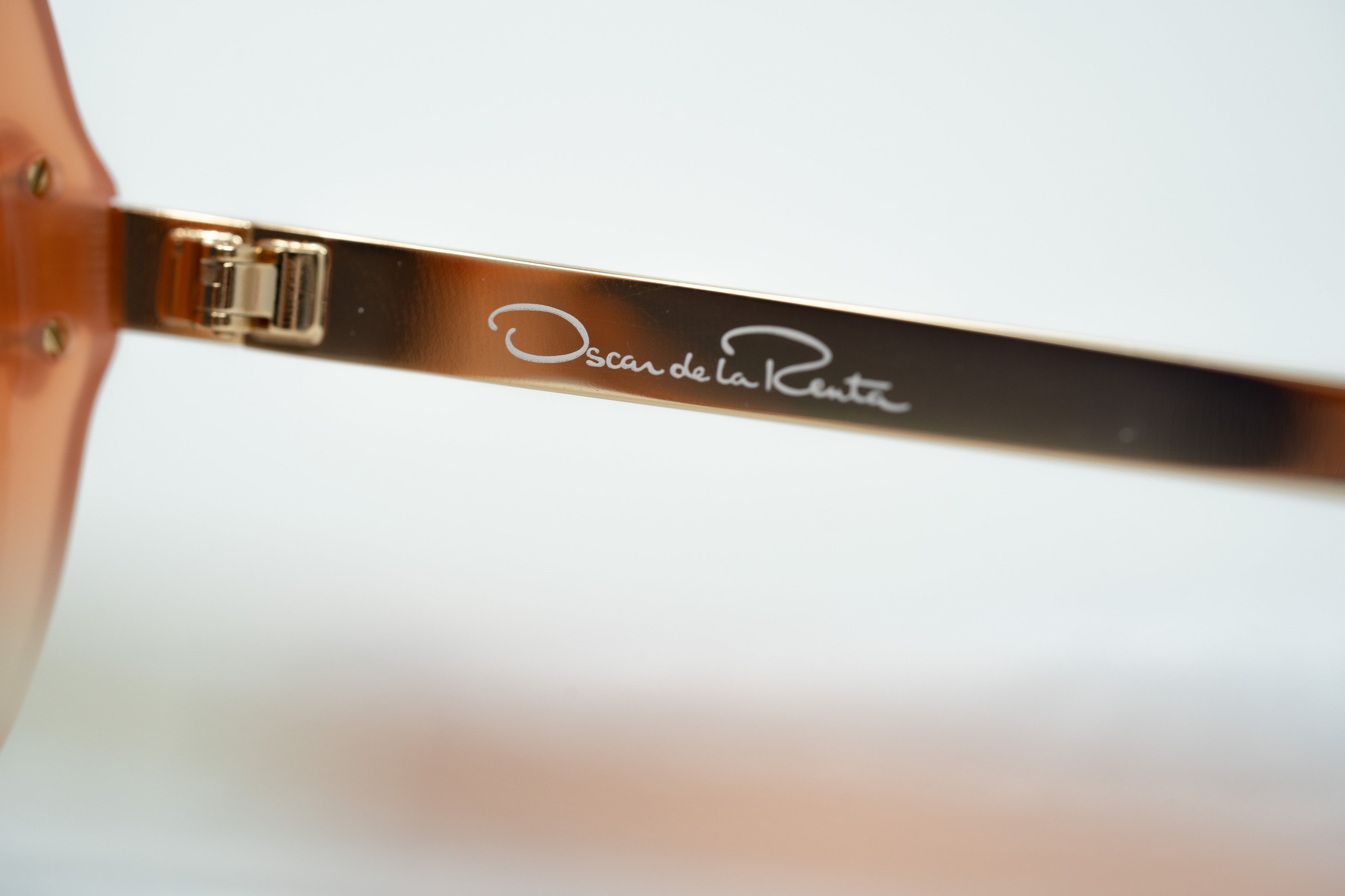 Oscar De La Renta Sunglasses Round Oversized Orange and Grey
