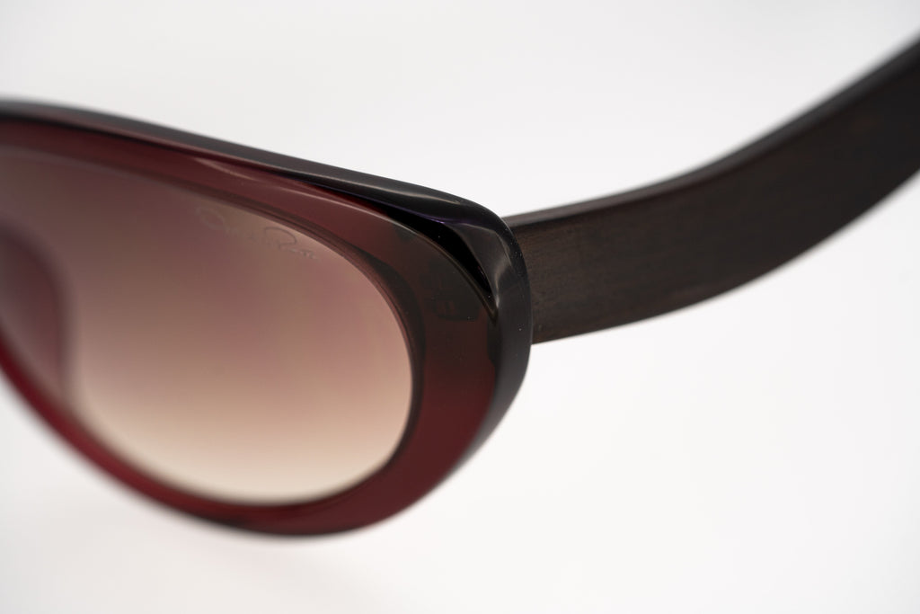 Oscar De La Renta Ladies Eyeglasses Cat Eye Ruby and Grey